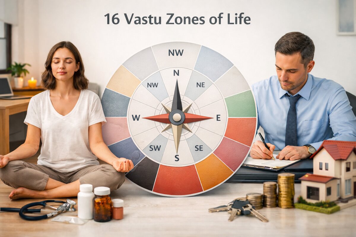 16 vastu zones and areas of life