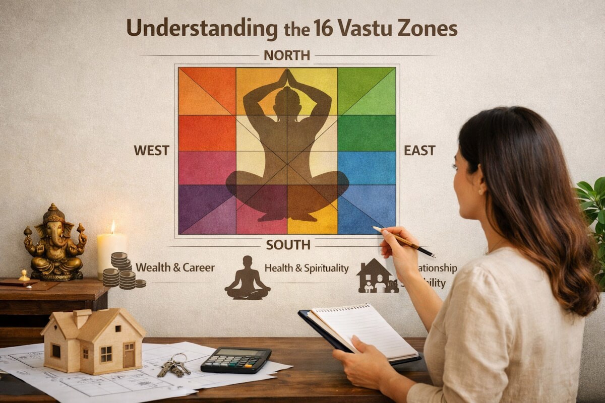 Understanding the 16 Zones in Vastu: Names, Deities & Significance