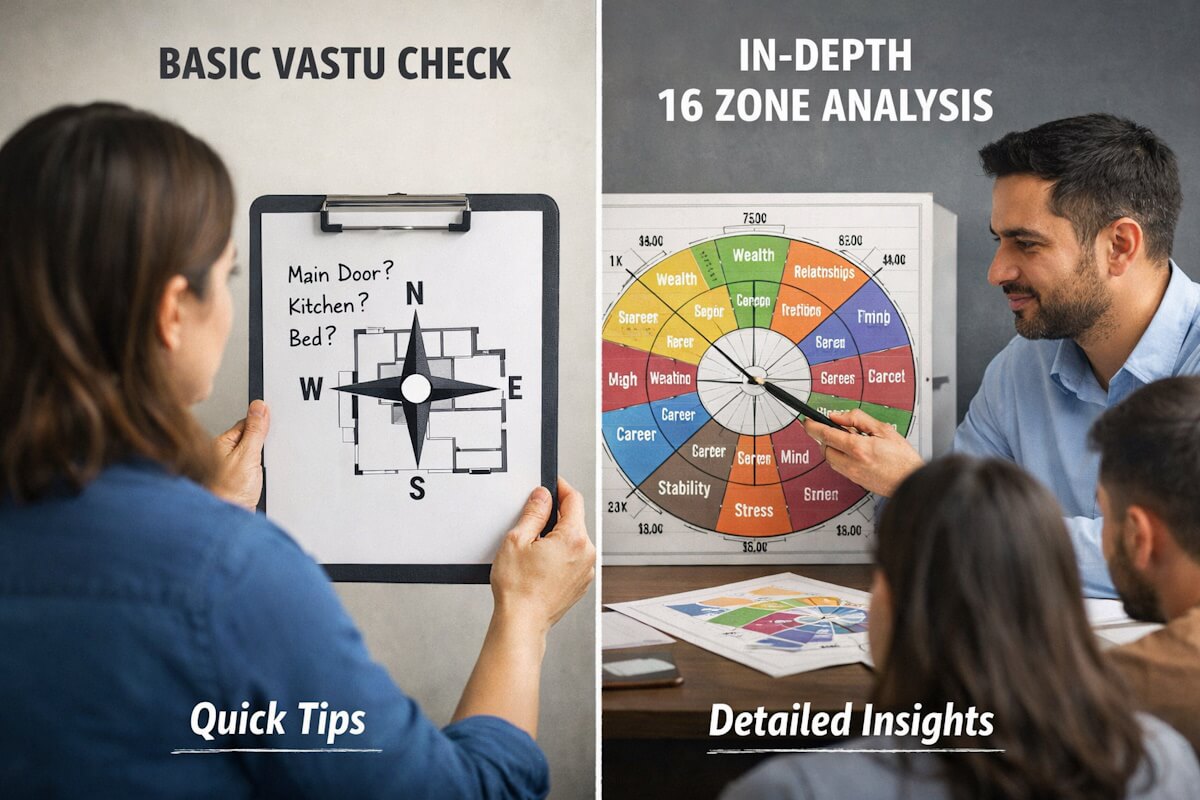 Free vs Detailed 16 Zone Vastu Analysis – What’s the Difference?