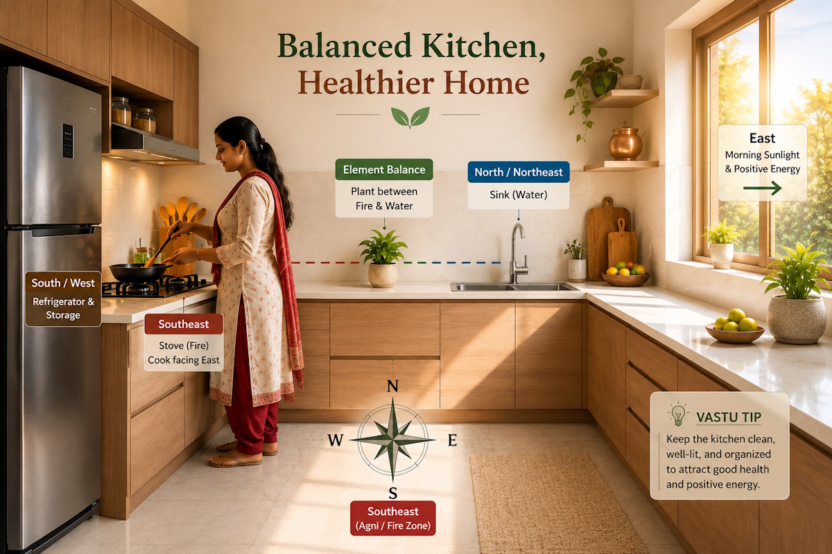 kitchen vastu layout directions